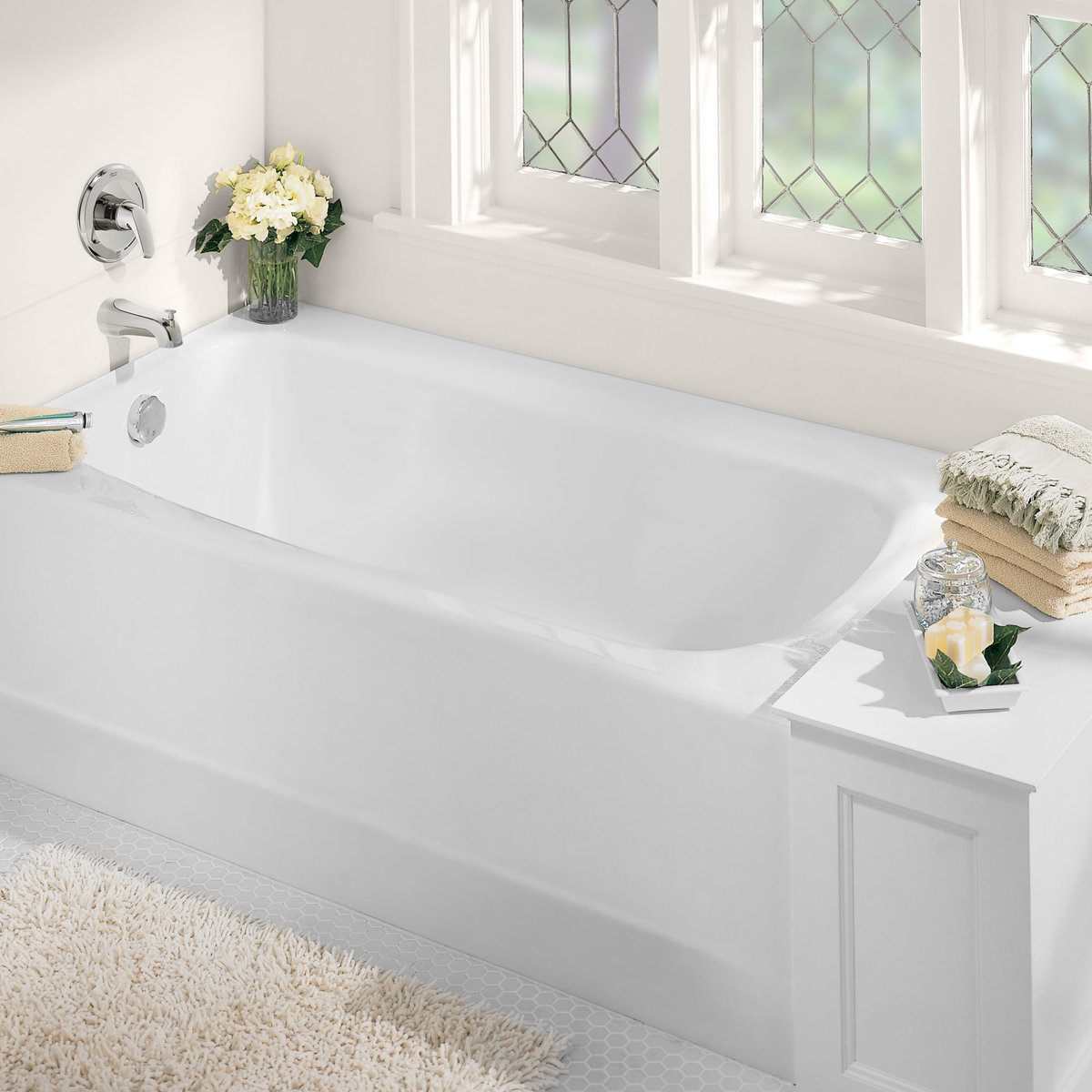 American Standard Cambridge 60" x 32" Alcove Soaking Americast Bathtub ...